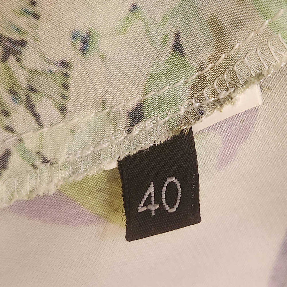 Kimono dress women's 6 floral green purple pink wrap tunic mini Made in Italy - Picture 13 of 13